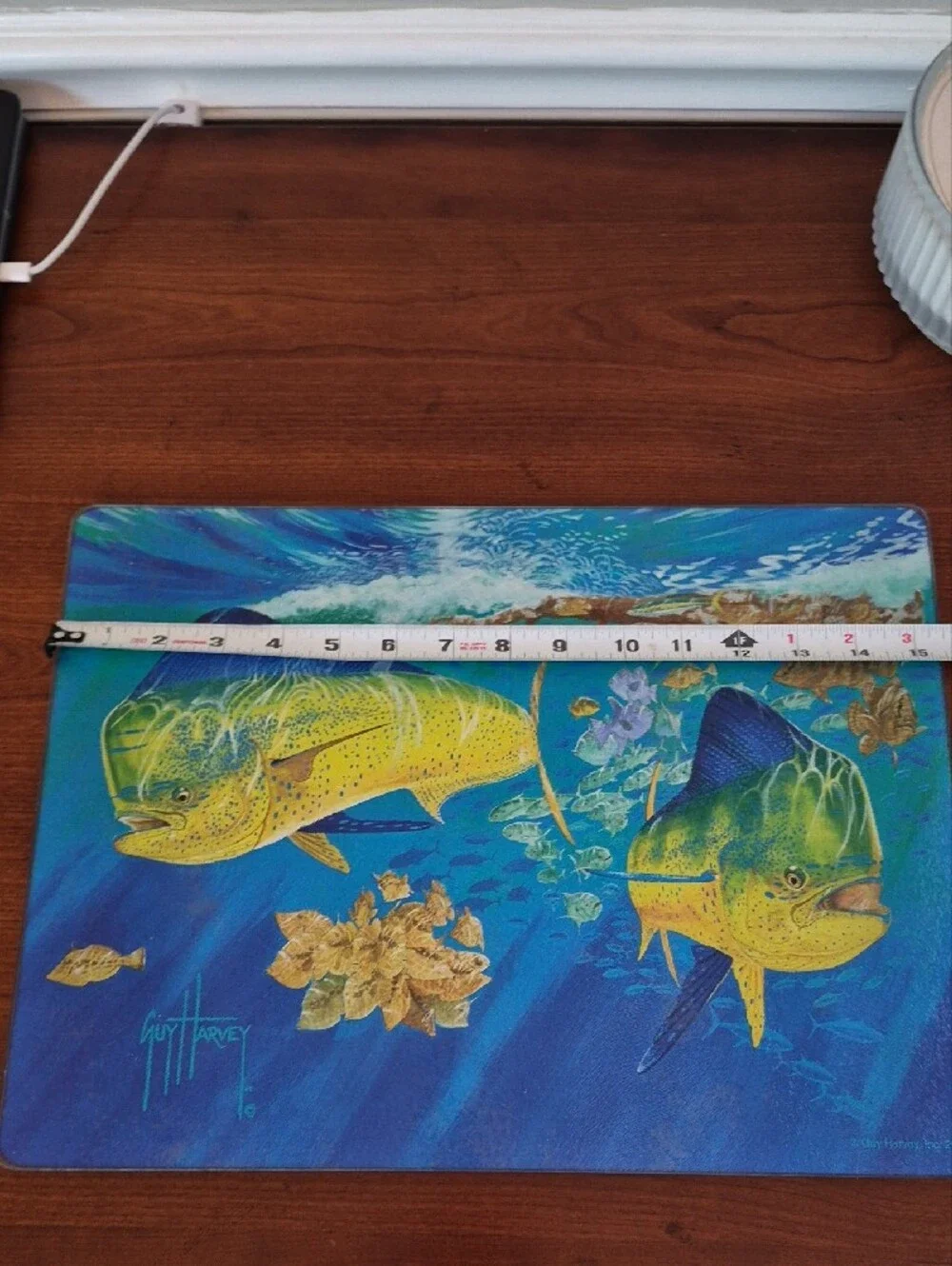 Guy Harvey Blue & Yellow Mahi Mahi‎ Cutting Board